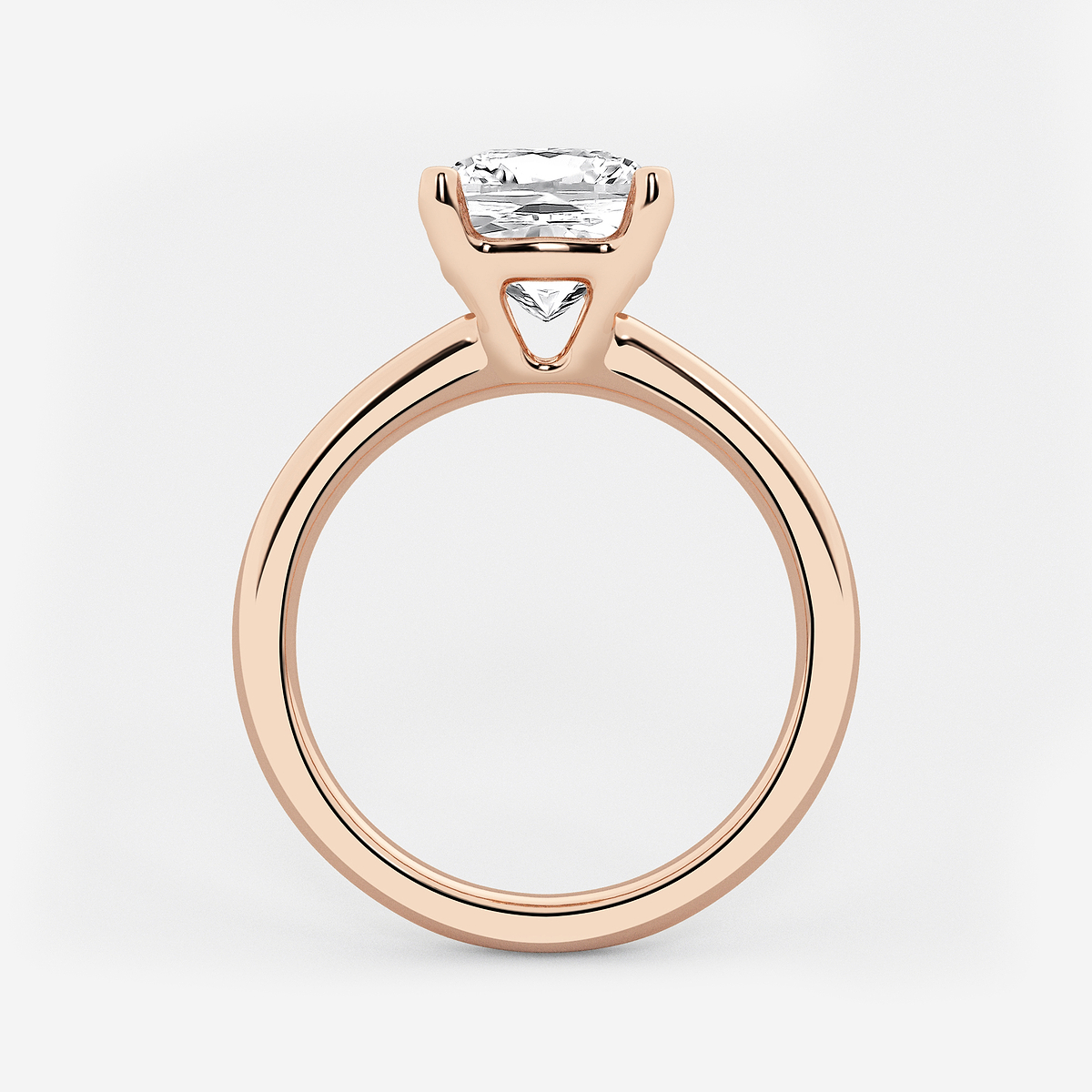 Additional Image 1 for  3 ctw Cushion Lab Grown Diamond Solitaire Engagement Ring